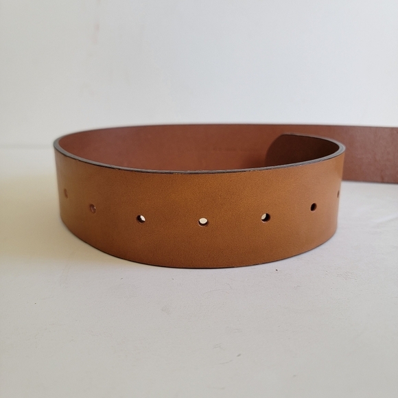 & other stories Tan Leather Belt Acrylic Buckle Size XS Brown Minimalist Boho main image 13